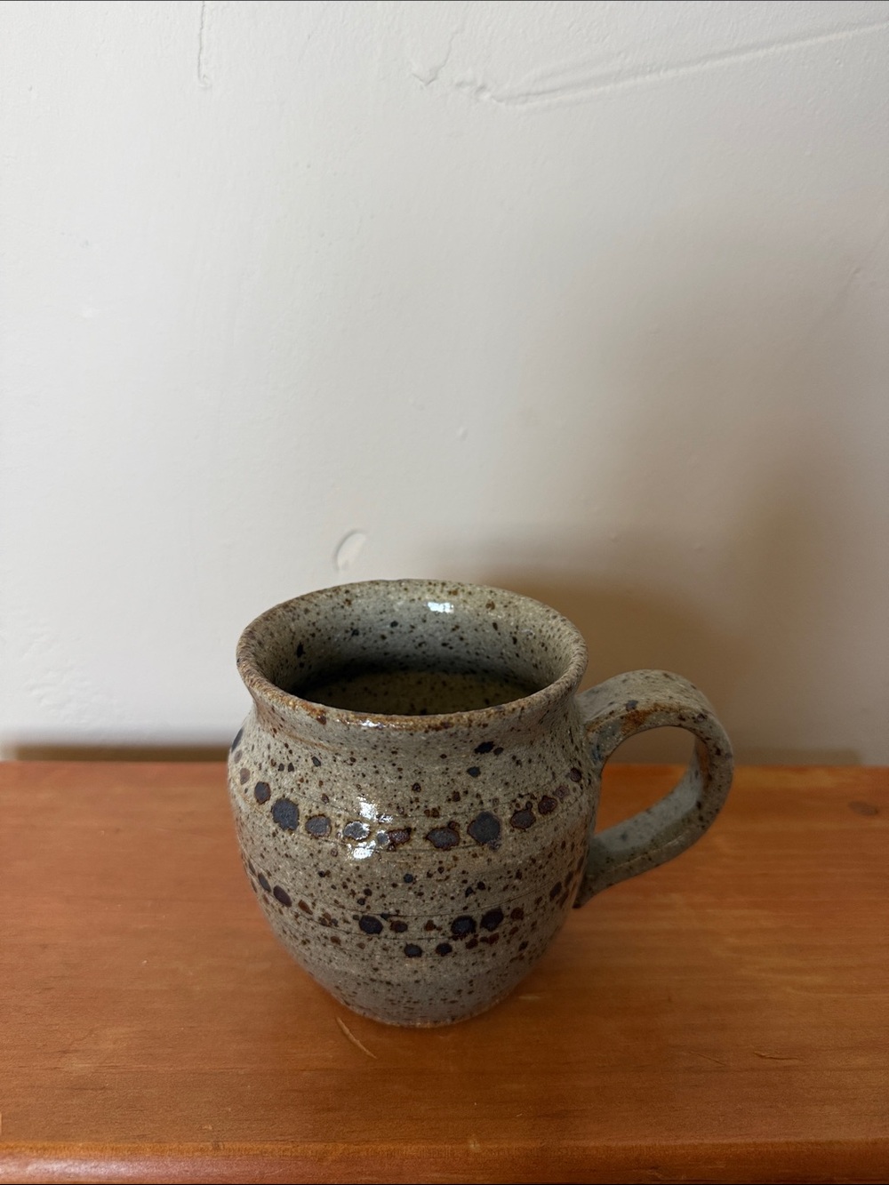 Handmade Speckled Ceramic Mug - Gray Brown